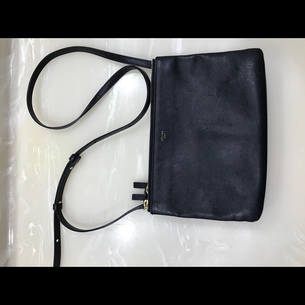 Small celine trio bag black excellent condition